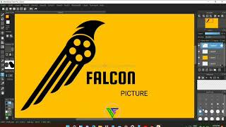 Falcon Logo in Medibang Paint | screenshot 2