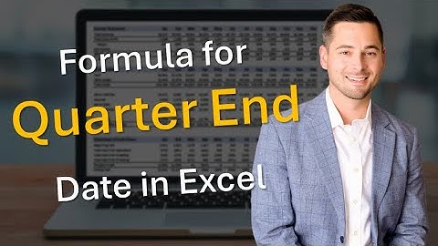 Formula for Quarter end date in Excel
