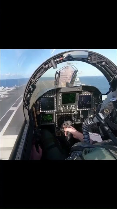 POV Military Aircraft Landing On Moving Ship #USNAVY