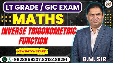 lt grade new vacancy 2025| lt grade gic maths preparation | Maths inverse trigonometric function