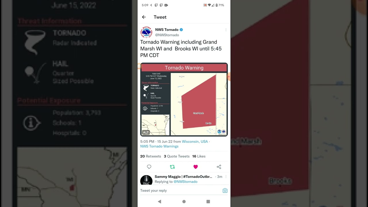 Grand Marsh, Wisconsin Tornado 61522 YouTube