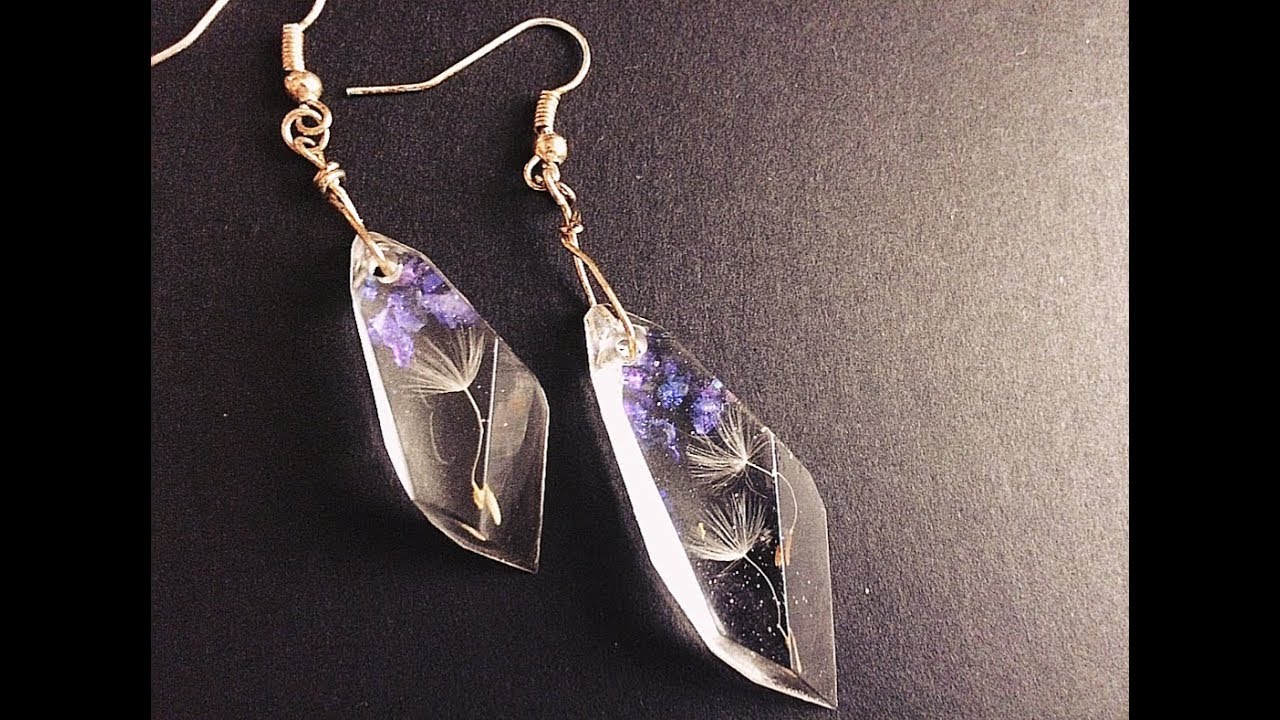 2 Simple Dandelion Resin Earrings - YouTube Nature Craft & DIY
