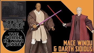 MACE WINDU & DARTH SIDIOUS - STAR WARS THE BLACK SERIES - REVENGE OF THE SITH