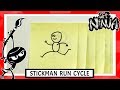 Art ninja  stickman run cycle  animation tips for children