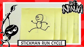 Art Ninja | Stickman Run Cycle | Animation Tips for Children
