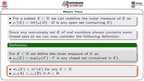 Lebesgue measure: notion of inner measure (MAT)