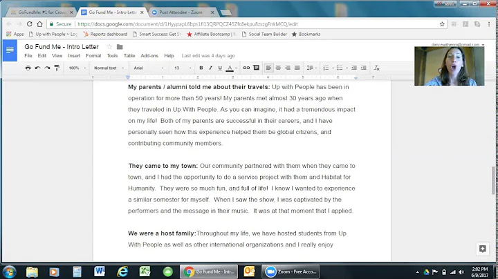 How to write your UWP Go Fund Me Sponsor Letter