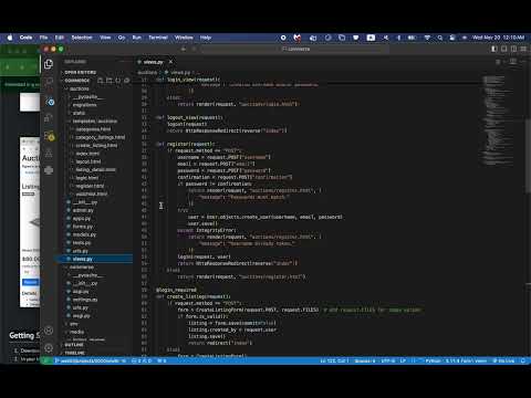 CS50’s Web Programming with Python and JavaScript -Project 2: Commerce
