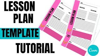 HOW TO CREATE A LESSON PLAN TEMPLATE//CANVA TUTORIAL FOR TEACHERS🌸🔆