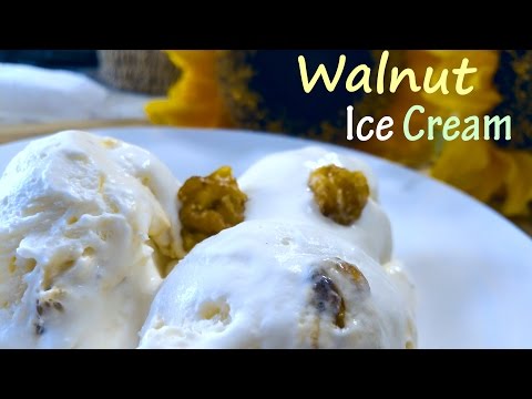 Walnut Ice Cream | Caramalized Walnut IceCream | Few ingredients Walnut IceCream