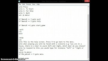 How to Create a Text Adventure W/ NNotepad Part 1
