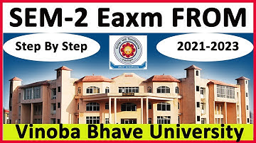How to fill UG sem2 examination form for VBU university in step by step @suniljhindia #vbu #exam