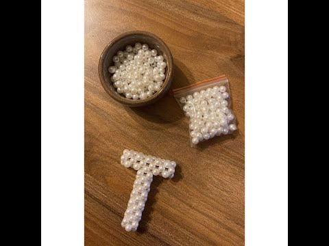Boncuktan Harf Yapımı//Boncuktan T Harfi Yapımı/Making Letters from Beads/Making Letter T from Beads