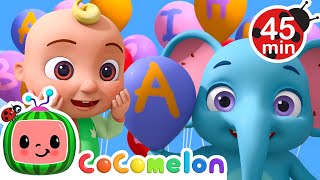ABC Balloon Song 🎈 | CoComelon Animal Time! 🐺 | Kids Learning Songs! | Sing Along Nursery Rhymes