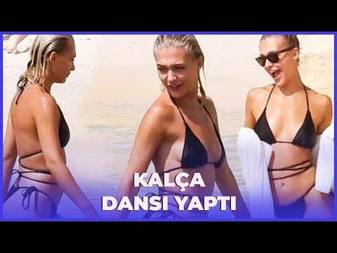 OYUNCU MELİSA DÖNGEL PLAJDA HAVLUSUYLA DANS ETTİ | 100'de 100 Magazin