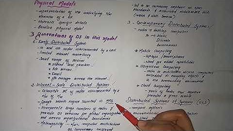 Physical Models-Distributed Computing-KTU