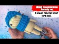 Как связать крючком шарф-снуд для куклы. A snood scarf for a knitted doll. #КУКЛА