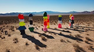 Seven Magic Mountains by Drone
