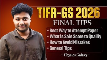 TIFR GS 2026 Last-Minute Tips You MUST Know! #tifr #exampattetn #safescore #tifrphysics #tips #time