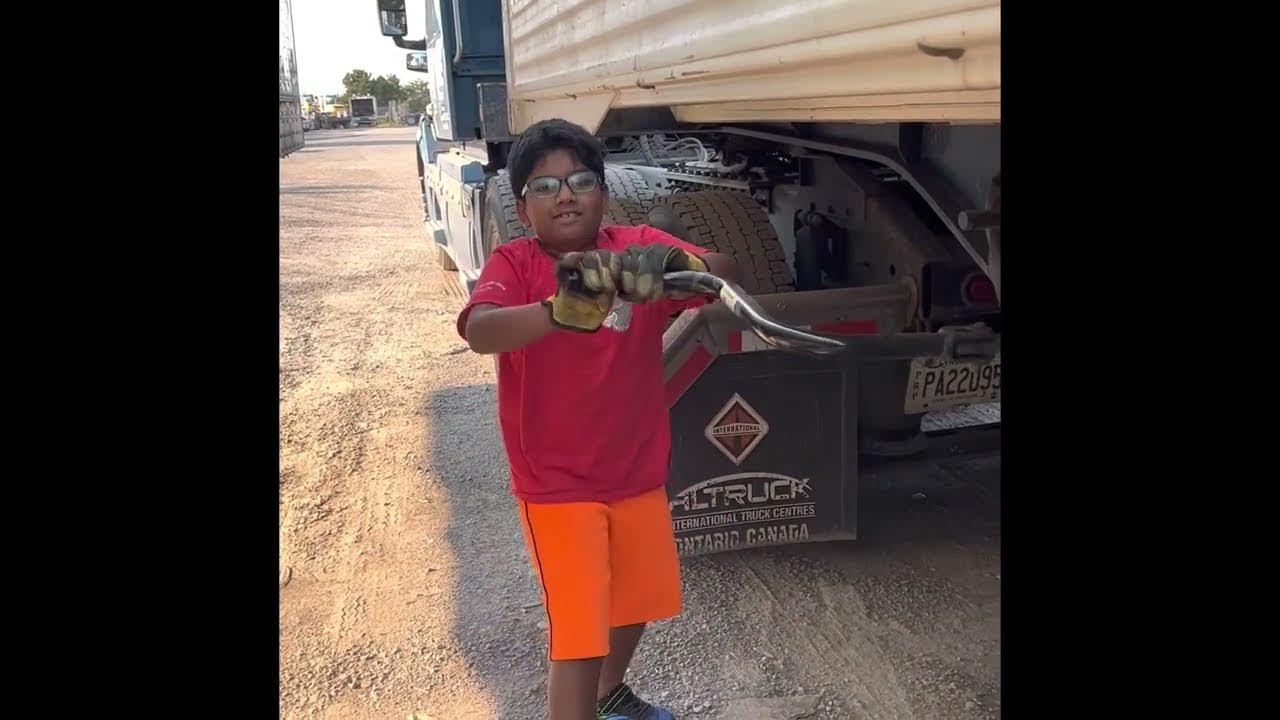 How to unhook trailer from truck kids version - YouTube
