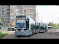 Москва. Трамвай PESA 3568 маршрута №21 у метро «Щукинская». 18 июня 2023