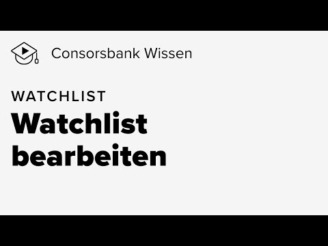 Watchlist bearbeiten