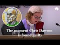 Moment chris dawson is found guilty in carnal knowledge trial judges verdict
