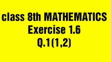 Rational Numbers class 8th Math Exercise 1.6   Q.1(1,2)