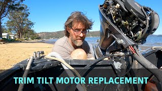 Outboard trim tilt motor replacement