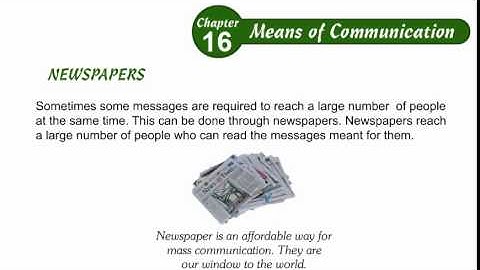 Environmental Studies Class 3 Chapter 16 Means of Communication,Part05