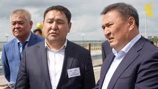 Аким области ознакомился с ходом строительства автомобильной дороги