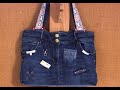 Sac cabas jeans recycl griffes  1 dcoupe dco base et anses diy db