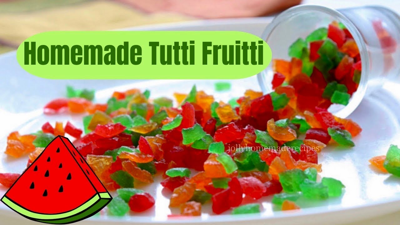 Sandhiya's Cookbook: Indian Tutti Frutti from Watermelon Rind