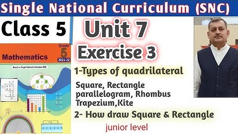 Class 5 unit 7 Exercise 3 SNC Maths | single National Curriculum| NBF |PTB| KTB| Sir Nadeem Munawar