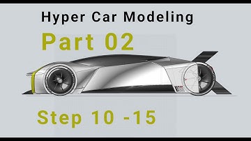 MoI 3D advanced Tutorial, Hyper Car Modeling - Part 02(Step10-15)