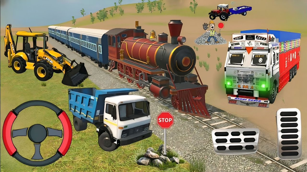 🛑Driver JCB and Uploading Stone🪨🚜 From the Dumper Truck in Game 🎮