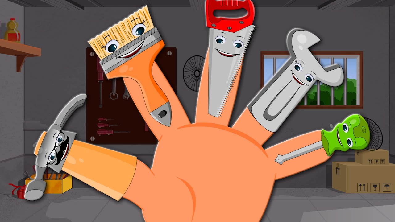 Finger Family Tools | Nursery Rhymes For Toddlers And Childrens | Kids Song