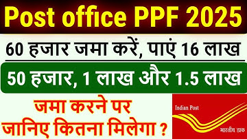 Post Office PPF Scheme 2025 Account in Hindi | Public Provident Fund in Post Office | PPF calculator