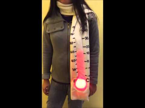 Neopixel Giant Thermometer Scarf