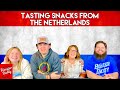 Americans Try Dutch Snacks & Candy 🇳🇱 Universal Yums Taste Test January 2021