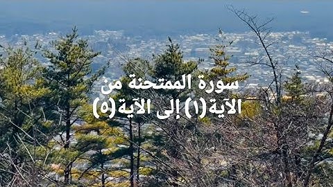 سورة الممتحنة من الآية(١) إلى(٥)