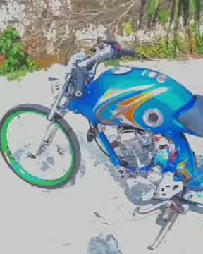 Story'wa motor Herex ll Honda Megapro Primus ll warna biru