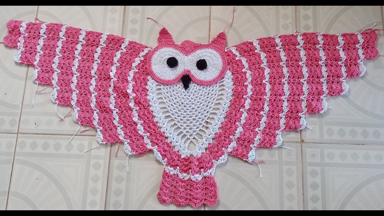 Tapete coruja com asas abertas.( Parte 1 )