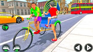 Motor Bicycle Rickshaw Street Taxi Driving Game | Rickshaw Taxi Game | Android Gameplay screenshot 5