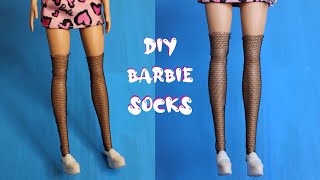 اصنعي جوارب انيقة للباربي بطريقة سهلة جدا DIY Barbie socks