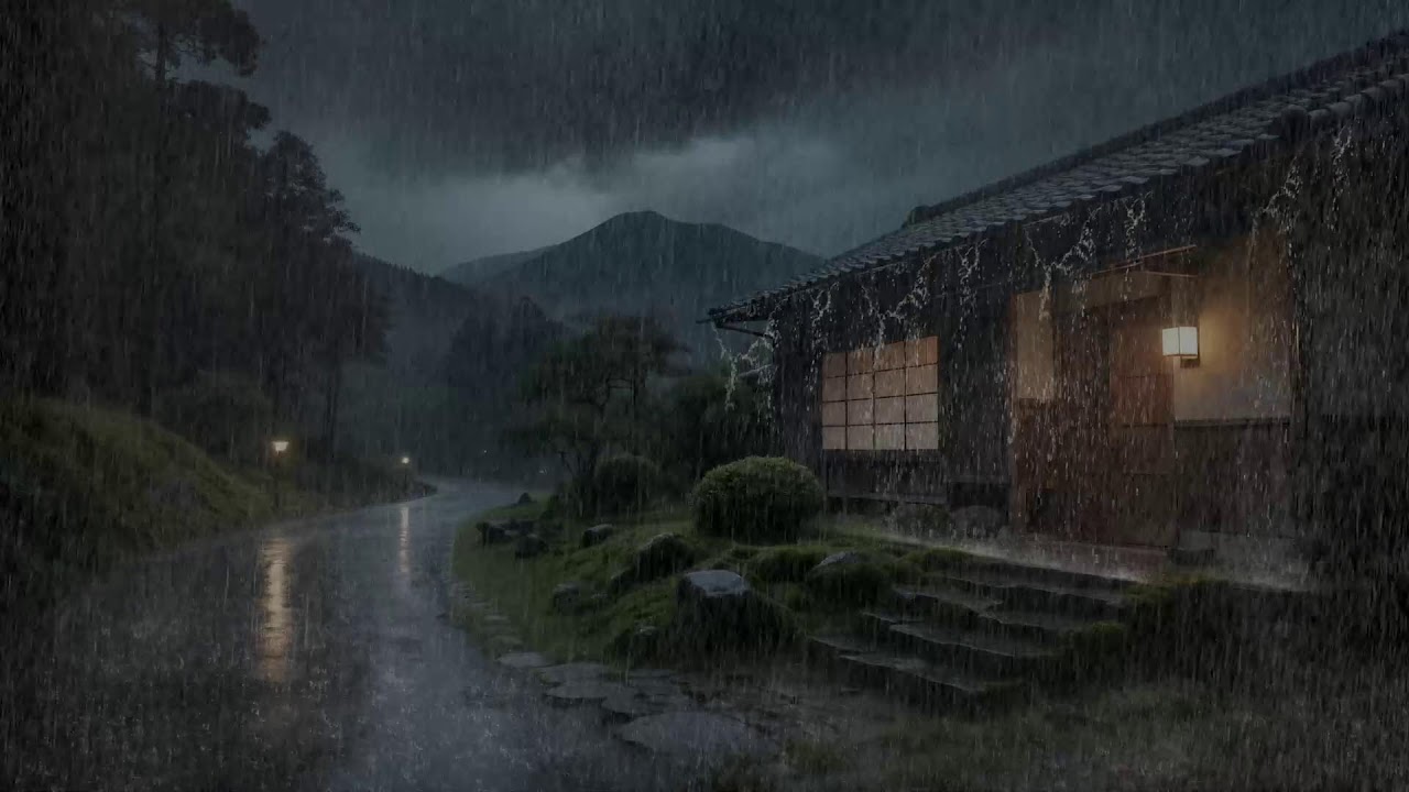 Peace Restored Rainfall Over Countryside Cabin for Deep Sleep and Recovery