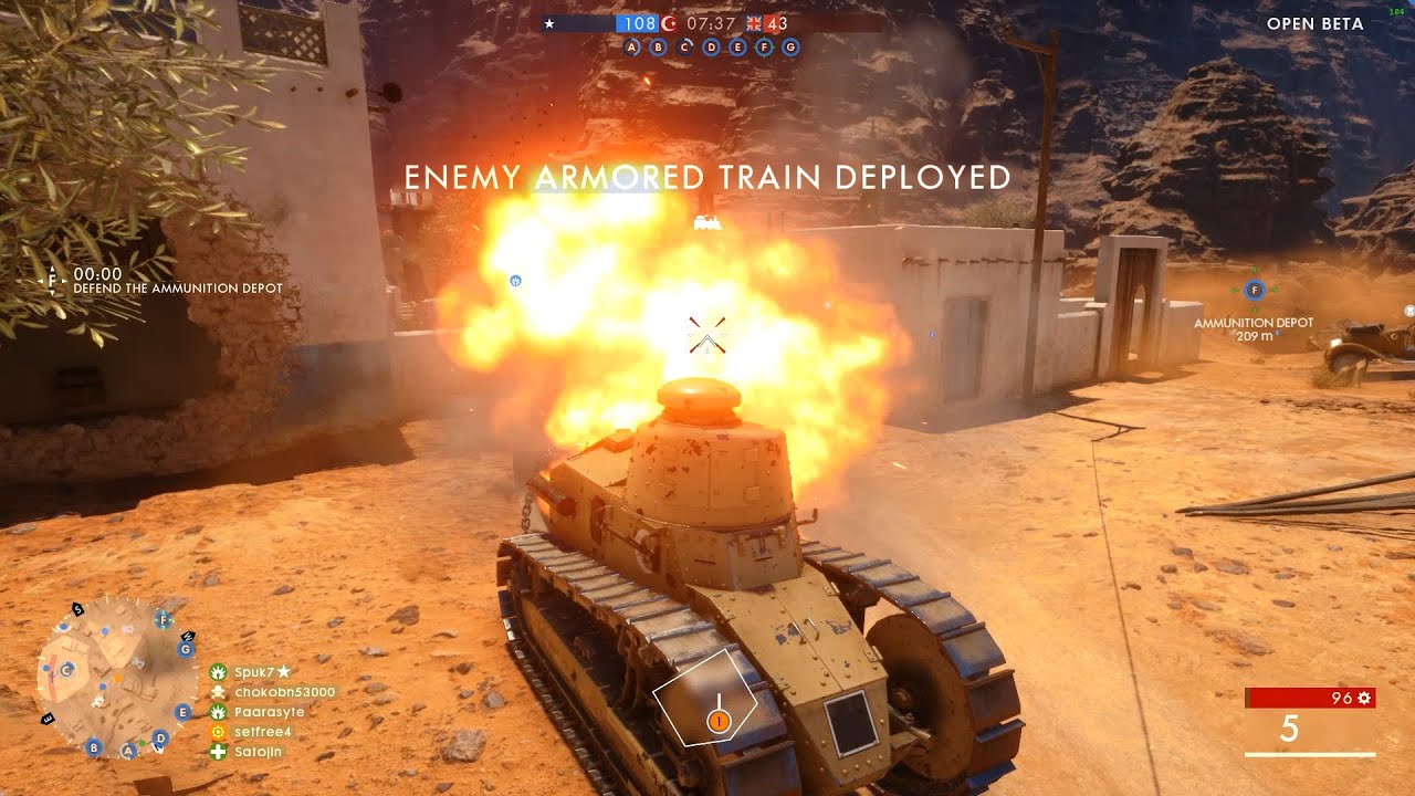 Battlefield 1 - Renault FT light tank (ULTRA SETTINGS, MSI GTX 1080 Gaming)