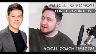 Vocal Coach Reacts! Marcelito Pomoy! Con Te Partiro (Time To Say Goodbye) Live!