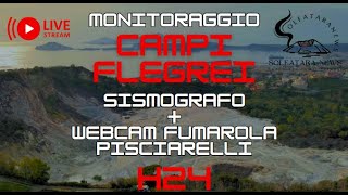 🔴 Campi Flegrei LIVE H24: Sismografo e Webcam Pisciarelli – Monitoraggio / Real-Time