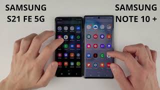Samsung S21 FE 5G vs Samsung Note 10 Plus SPEED TEST